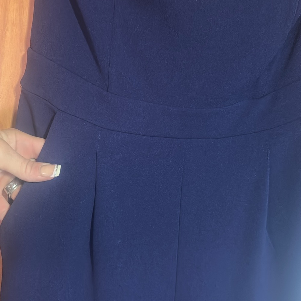 Express Blue Jumpsuit Modern Streamlined Design - Picture 3 of 3